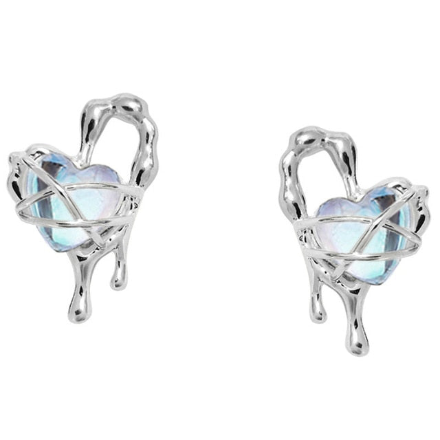 Sterling Silver Blue Stone Earrings from Fierce Fusion