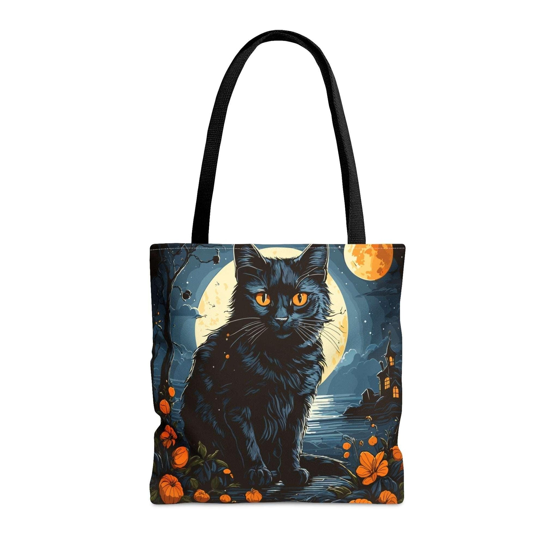 Charming Black Cat Halloween Tote Bag - Fierce Fusion